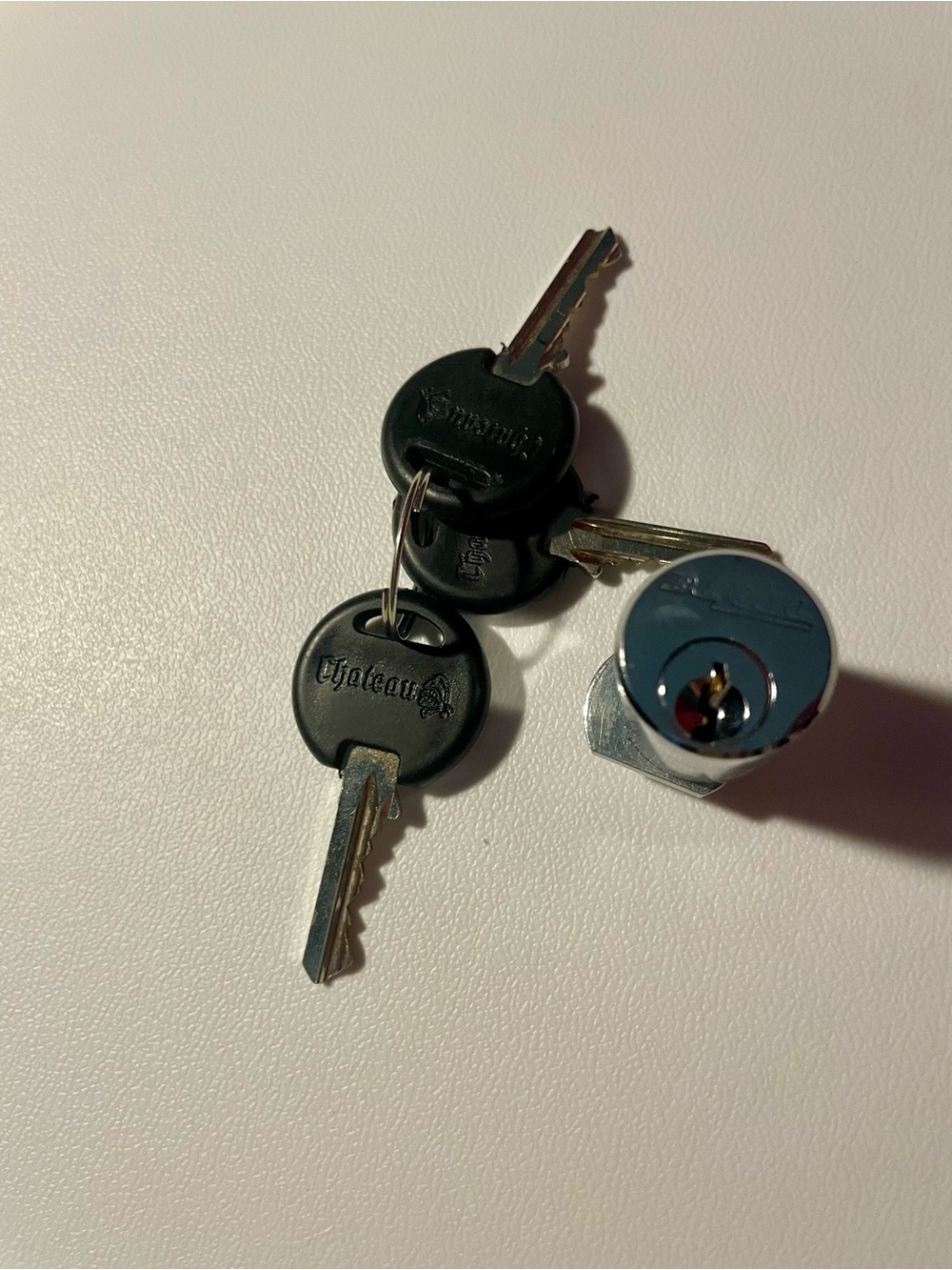 Chateau Short Bezel Cylinder Storage Unit Lock w/ 3 Keys 1.5" L Mini Warehouse